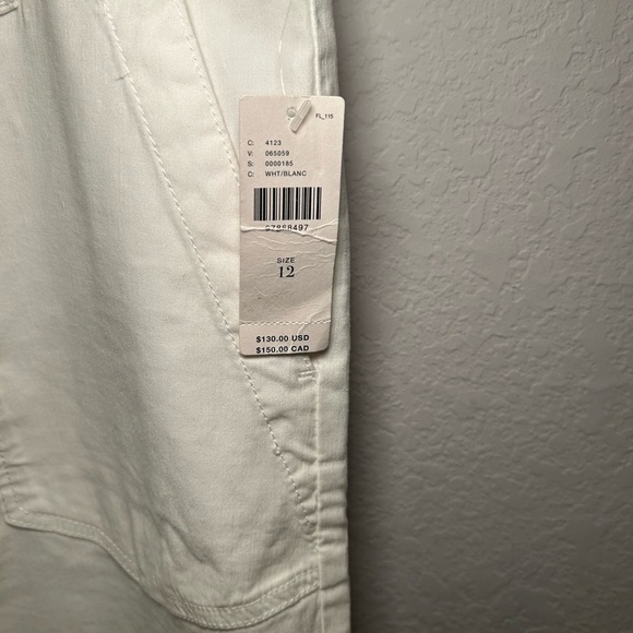 Anthropologie Maeve The Naomi Wide Leg White Flare Pants - Picture 4 of 13